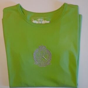 RALPH LAUREN T SHIRT Green Vtg  Excellent